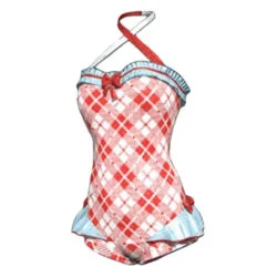 seller pubg skin Checkered Swimsuit (Red)