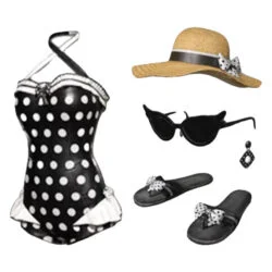 seller pubg skin POLKA DOT SWIMSUIT SET